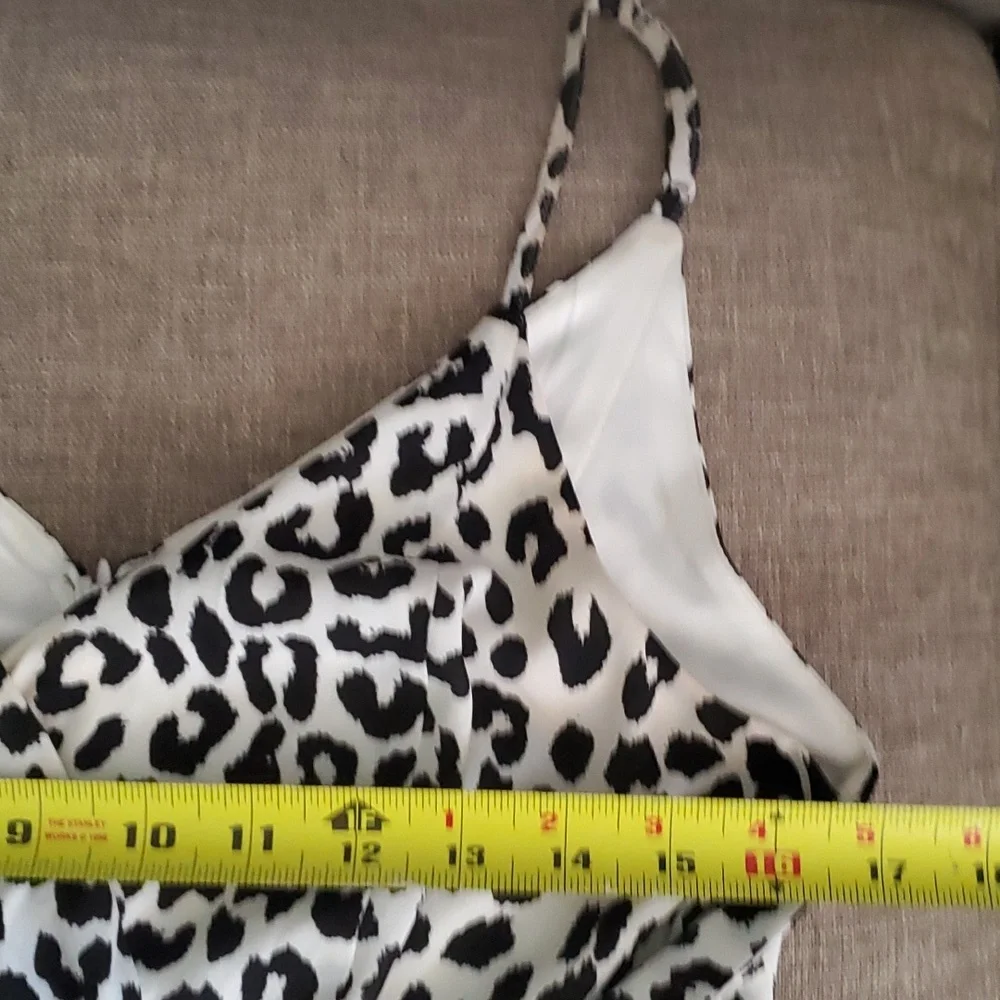 black white faux wrapped dress size s - Picture 9 of 11